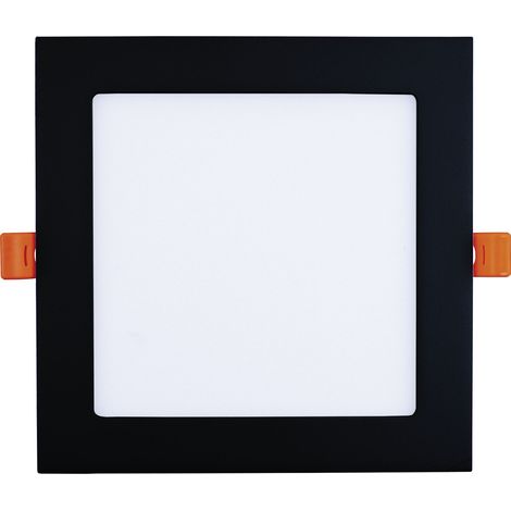 Led Spot - Einbaustrahler 15W 3000K warmweiß ohne Led-Punkte - Led Deckenspot 172x172mm, schwarz 230V (1/5)