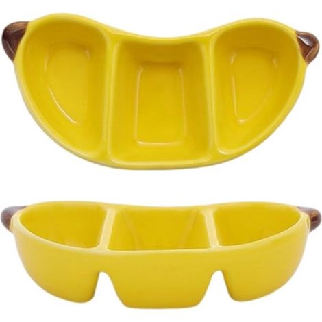 Juego de cuencos de cerámica para salsas con forma de fruta，cuenco para salsa de soja，cuenco de cerámica para salsas de 85 ml (1/2)
