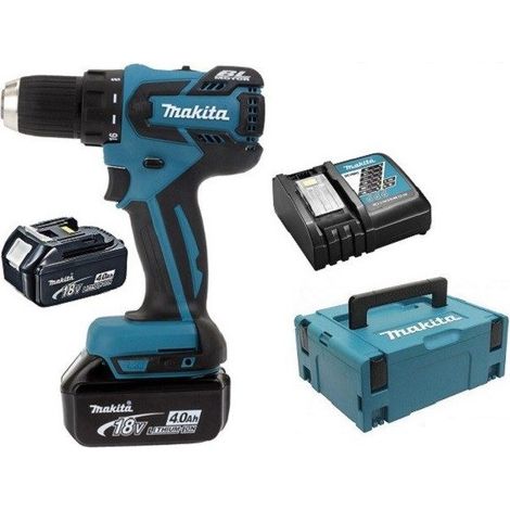 Bohrschrauber 18 V Li-Ion 4 Ah Ø 13 mm MAKITA - 2 Akkus, Ladegerät, Koffer - DDF459RMJ