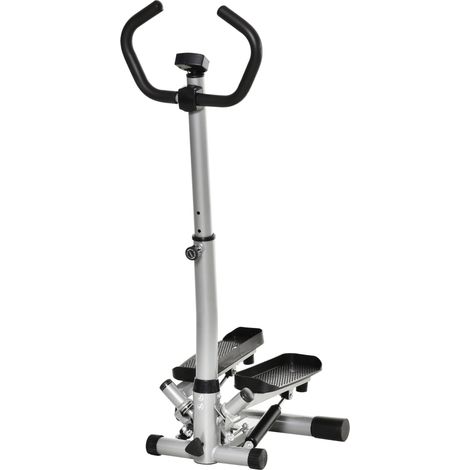 Vélo d'exercice Stepper avec poignée pour l'entraînement des jambes et des fessiers, écran LCD, vitesse réglable (1/5)