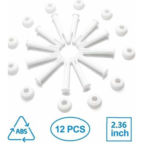 Pièce de rechange de piscine 12 pièces 2.36in   （blanche） (1/5)