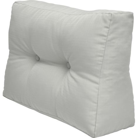 Beautissu – Coussin palette extérieur 60x40cm – Housse quadrillée 160g/m² – Rembourrage en flocons – Pour palettes Euro