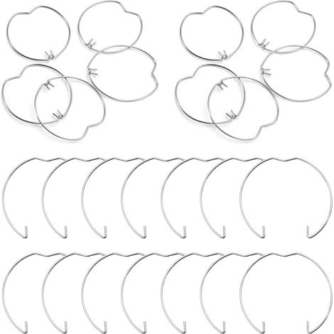 24 Pieces Lamp Mounting Rings for MR11 Spot Light Silver Horn Shaped Lamp Retainer Spring Clip Bulb Holder for LED Light or Recessed Spot Light (1/5)