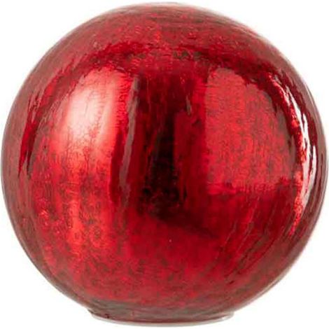 Boule en Verre Led Déco "Sazo" 15cm Rouge (1/3)