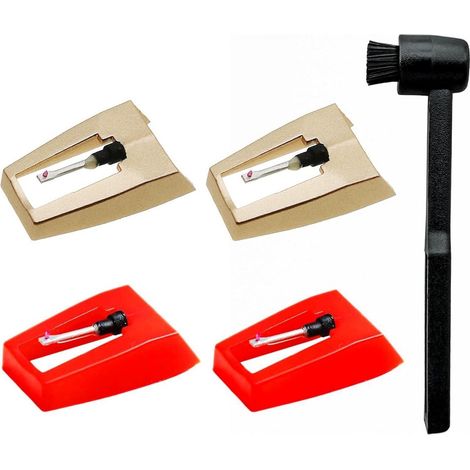Un ensemble de 5 pièces comprenant : 2 stylets rubis, 2 stylets rouges, 1 pinceau noir et un stylet doré. (1/5)