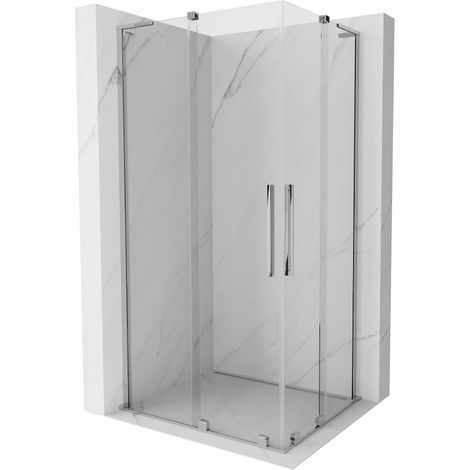Mexen Velar L Duo cabine de douche coulissante 100 x 90 cm, transparent, chrome - 871-100-090-02-03-01 (1/5)