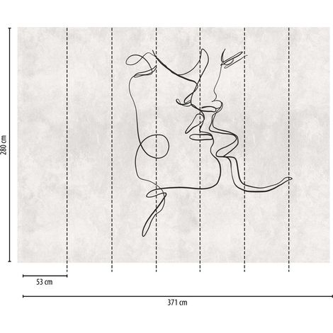 A.S. Creation Fototapete Livingwalls The Wall 382841 Ein Motiv pro Rolle 3.71 x 2.80 m Abstrakt Grau (1/3)