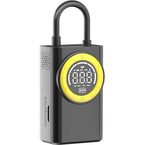 Compresseur d'air portable pour pneus, 150 PSI, avec télécommande et manomètre, pour gonfler les pneus de vélo, de voiture ou de moto.-AquaForge (1/3)