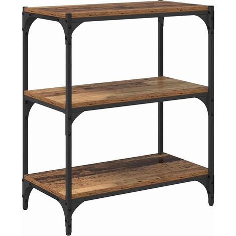 Bibliothèque étagère de rangement - Bois ancien 60 x 33 x 70,5 cm fr14692 (1/5)