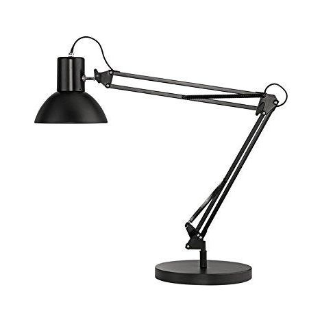 Unilux Success 80 Lampada da Ufficio Nera con Braccio Pivotante