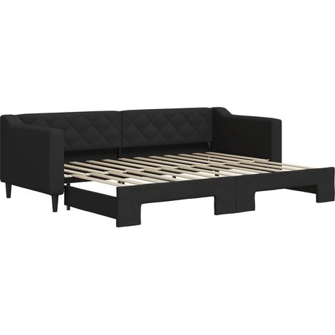 Maison Exclusive - Divano Letto con Letto Estraibile Nero 80x200 Tessuto
