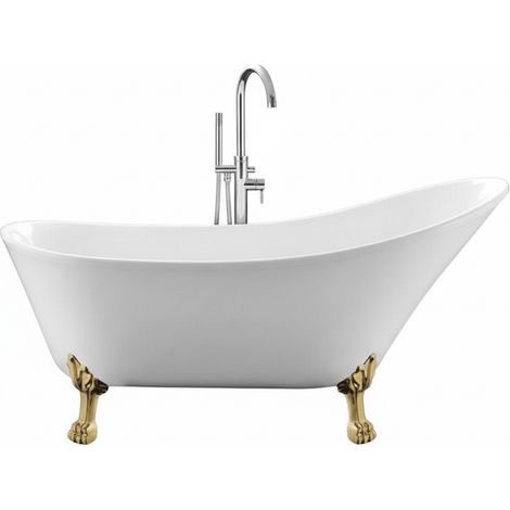Freistehende Badewanne BALMAIN Löwenfüße GOLD 161