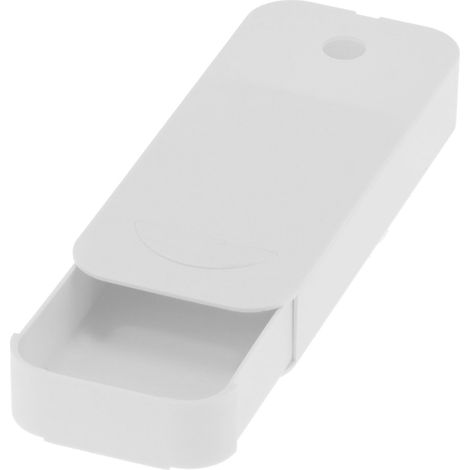 Boîte de Rangement de Bureau Discrète pour Fournitures de Papeterie - Blanc (1/5)