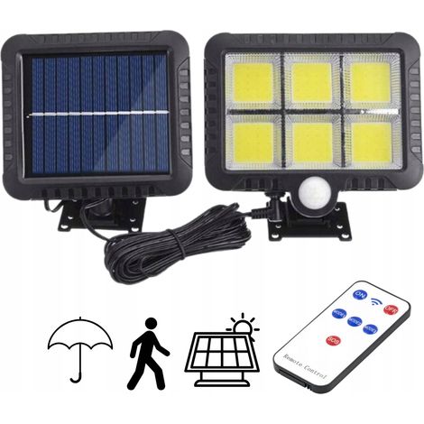 Solar-Gartenleuchte mit Bewegungs- und Dämmerungssensor, 120 LEDs + Fernbedienung