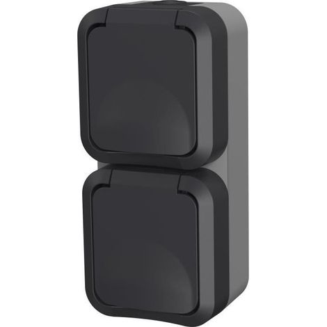 Presa doppia - QUARX - Aqua Pro - Esterna, verticale, IP55, 250V, 16A (1/5)