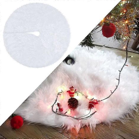 Jupe de sapin de Noël blanche, douce comme la neige, décorations de Noël, jupes de sapin de Noël pour les fêtes (1/5)