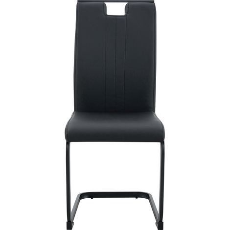Set de 2 sillas curvas negras de PU MODENUIT (1/5)