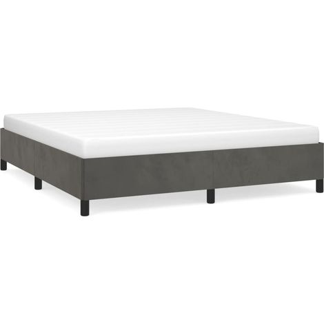 Maison Exclusive - Bettgestell ohne Matratze Dunkelgrau 160x200 c