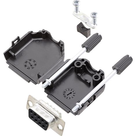 encitech DPPK09-BK-DMS-K 6355-0054-11 D-SUB Buchsenleisten-Set 180 ° Polzahl: 9 Lötkelch 1 Set