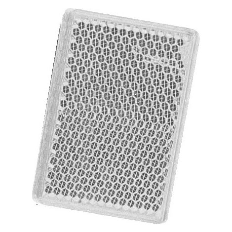 Catadioptre adhésif blanc 57x39 mm – Améliore la visibilité en faible luminosité – Pour surfaces variées – Accessoire remorque – Aj.Ba