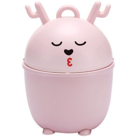 Mini Poubelle De Bureau Avec Couvercle,Poubelle Portable,Petite Poubelle Mignonne (1/5)