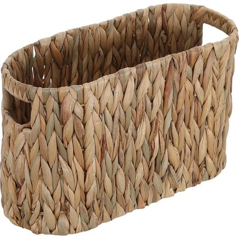 Panier de rangement papier toilette en rotin SHINEOFI, design bohème (1/5)