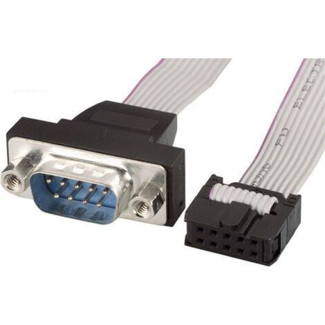 Cavo di connessione seriale/parallelo [1 connettore SUB-D a 9 pin - 1 presa a 10 pin] 0,26 m grigio D98807 (1/5)