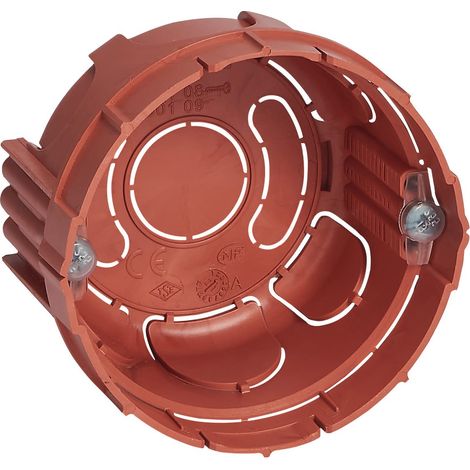 Boîte d'encastrement ronde maçonnerie - Lot de 10 - Polymère robuste - Profondeur réglable 30-40mm - Installation électrique murale - Diamètre standard