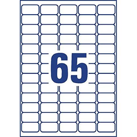 L7971-25 etiqueta autoadhesiva Rectángulo redondeado Blanco 1625 pieza(s) (1/5)