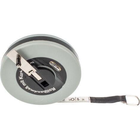 MASTERPROOF PROFESSIONAL Rollbandmaß 15 m, Kunststoffgehäuse mit Kurbel
