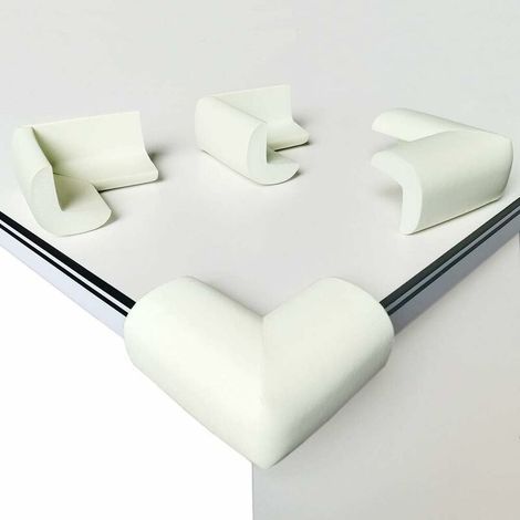 [Pack of 10] Table Corner Protectors, Soft Foam Baby Safety Corner Guards, Right Angle Anti-Shock Corner Protectors with Strong Adhesive for Tables and All Sharp Furniture (Odorless) (1/5)