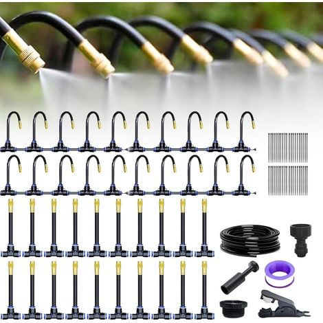 1 Système D'irrigation Goutte À Goutte, Arrosage Automatique 360°, Tuyau PE Et Laiton, Pour Jardin, Terrasse Et Serre