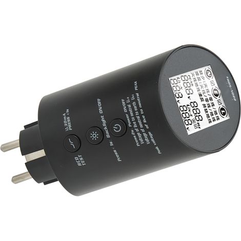 Steckdosentester, Spannungsprüfer, Fehlerstromtester für Wandstecker, LCD-Bildschirm, EU-Stecker 220 V (1/5)