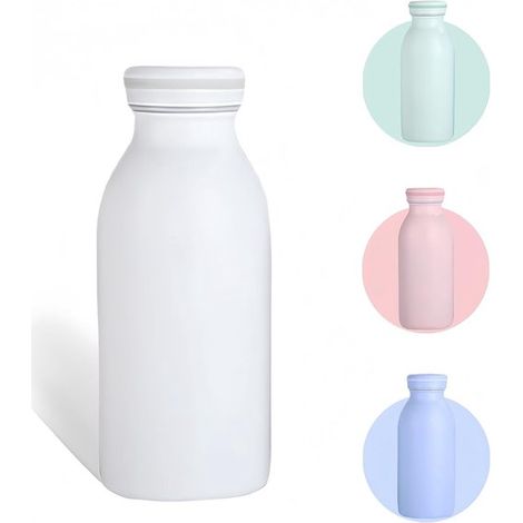 450 ml isolierte Wasserflasche, Edelstahl Isolierflasche, wiederverwendbare, BPA freie Edelstahlflasche, hält Getränke heiß und kalt, für Reisen, (1/5)