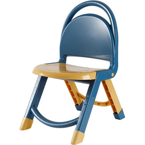 Chaises pliables pour enfants, épaisses, antidérapantes, multifonction, jolie petite chaise pour la maison et la maternelle, bleues (1/5)