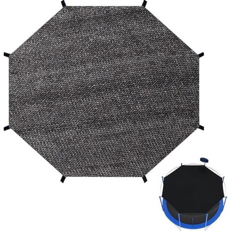 Toldo para cama elástica - Cubierta protectora - Para exteriores - Diseño con protección UV - Para camas elásticas de 1,8 a 4,3 metros - Negro (1/5)