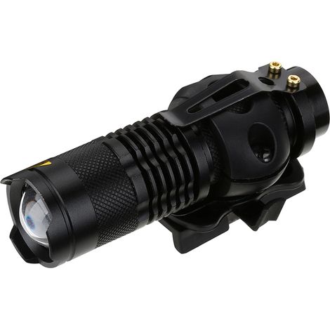 Lampe torche LED télescopique portable d'extérieur pour casque, kit de chargeur et accessoires