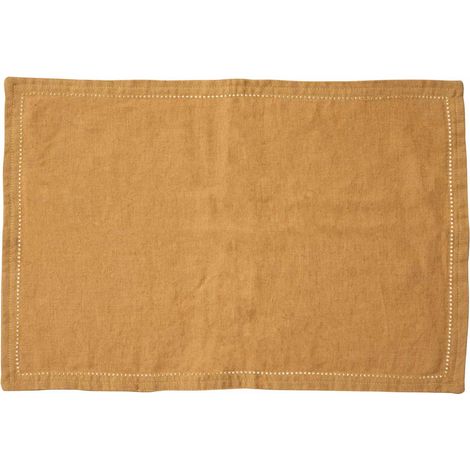 Set de table en coton/lin Jaune 45x30 cm