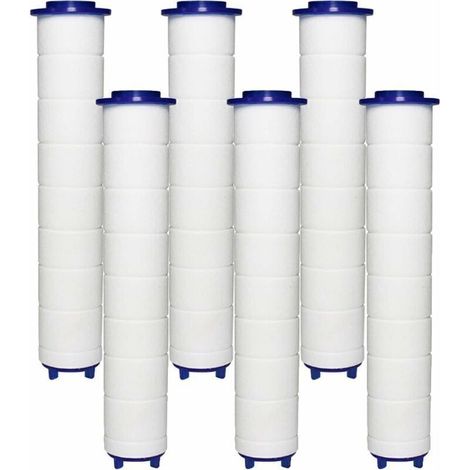 FILTER Pommeau Douche 6 Filtres en Coton PP, Élément Filtrant en Coton PP pour Douchette et Filtre Ionique, pour Pommeau Douche Pluie,de