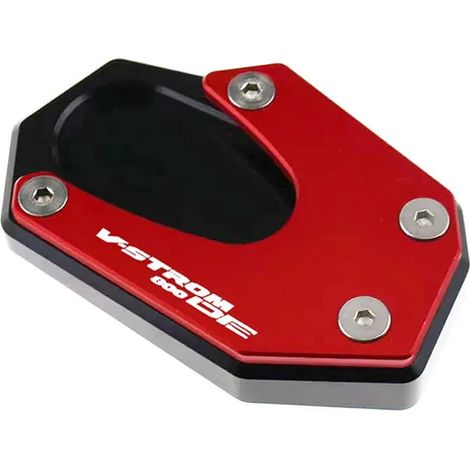 (LOGO rouge) Béquille latérale compatible Suzuki V-Strom 800 DE 2023 (avec logo rouge) - Support et extension maxpower (1/4)