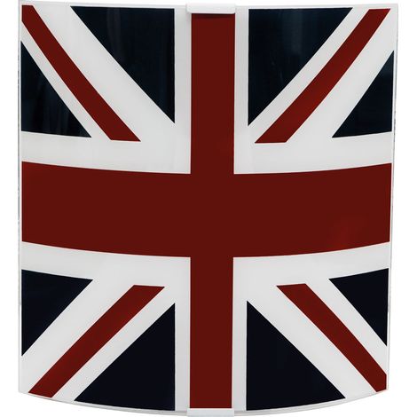 Applique 1xE27 Montatura Argento Vetro Lastra Unionjack E-Energy Elia (1/2)