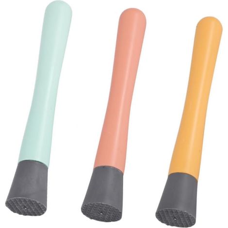 3 pièces : pilon à bar, pilon à glace, pilon à citron, pilon à cocktail, presse-citron vert, accessoires de bar, mortier, mojito, cocktail, broyeur à glace (1/5)