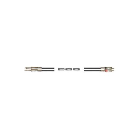 KARMA CA8271 Prolunga Cavo Audio 2 Jack 6,3 Maschio 2 RCA Maschio 1,5mt