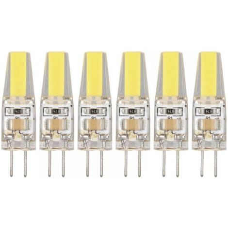 6er-Pack G4 LED-Lampen 220 V 3 W, 360-Grad-Beleuchtung, blendfrei, für Decken, Kronleuchter und Landschaftsbeleuchtung (warmes Licht) (1/5)