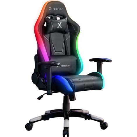 X Rocker Agility Compact eSports - Silla giratoria gaming de oficina para niños y adolescentes con iluminación LED, negra (1/5)