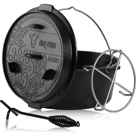 BBQ-Toro Dutch Oven DO9UX, pentola in ghisa da 9,0 l con rivestimento PRO3+, pentola in ghisa (1/5)