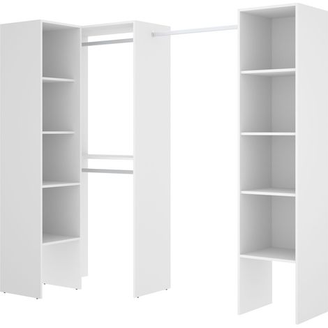 Composición Vestidor esquinero con estantes Blanco - SUIT 3 (1/4)