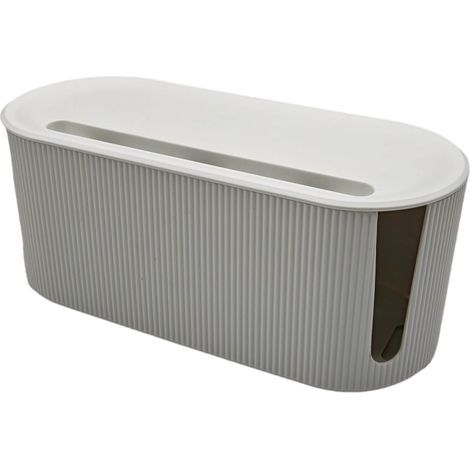 Boite Cache câble, câche multiprise, Boite de Rangement pour câble. Rangement des câbles et multiprise. (Blanc) (1/5)