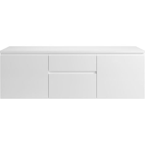 Mobile sotto lavabo sospeso 150 cm Bianco - JIMENA II (1/4)