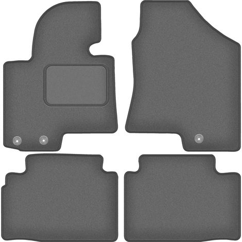 Alfombrillas de terciopelo color grafito para Hyundai Tucson II SUV (2009-2015).